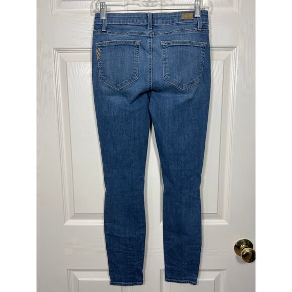 Paige Denim Verdugo Skinny Leg Med Wash Destructed Jeans Womens 27 Casual - Picture 3 of 9